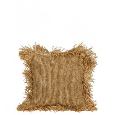 Coussin raffia beige 50x50*