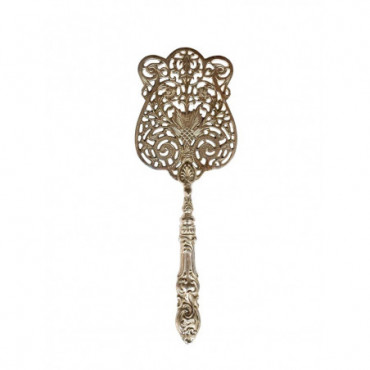 Pelle tarte décor baroque argent antique