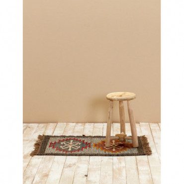 Petit tapis flèches laine et jute