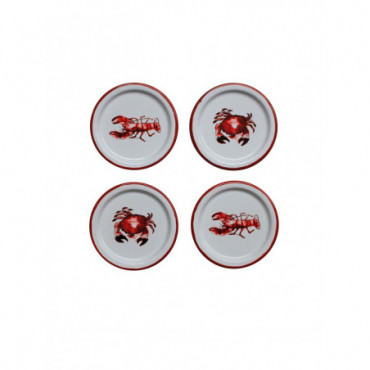 Sous-Verres homard & crabe c.jaunez x4