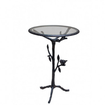 Table d'appoint plateau en verre arboretum