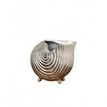 Vase coquillage rond aluminium