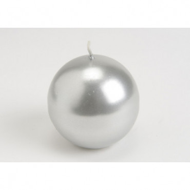 Bougie Sphere Argent Diam 7