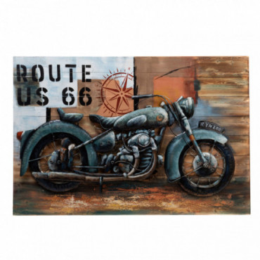 Toile Moto Route 66 80X120