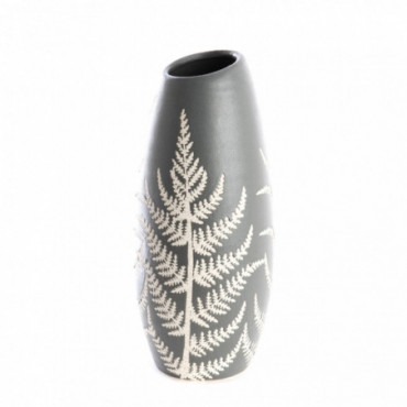 Vase Feuillage Gris H31