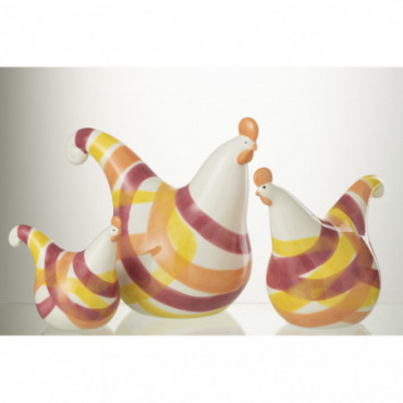 Poules Lines Dolomite Orange Mix x3