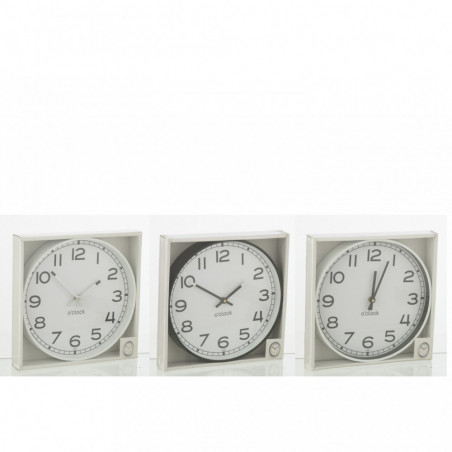 Generic Mini Horloge - 9 Cm - Blanc - Prix pas cher
