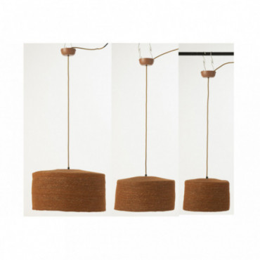 Lampes Suspendues Moonj Jonc Rouille x3