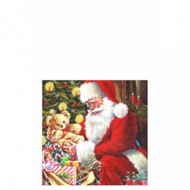 Paquet 20 Serviettes Pere Noel Papier Mix Grand