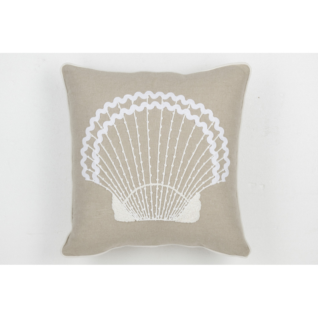 Coussin Coquillage Blanc