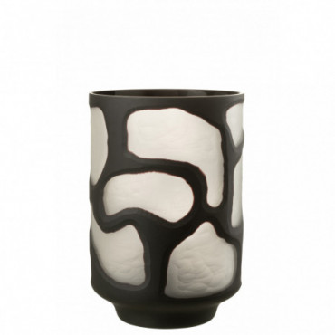 Vase Taches Verre Noir