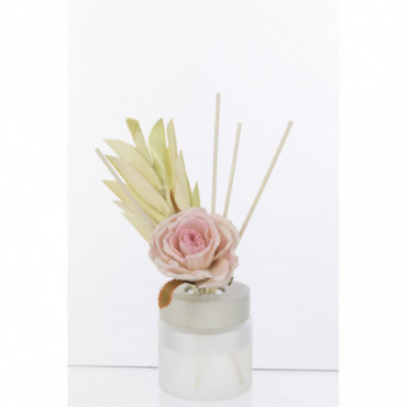 Huile Parfumee + Fleur Verre Rose