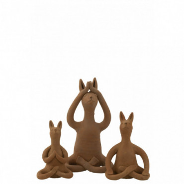 Lapins Terracotta Marron x3