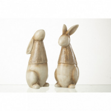 Pull Lapin Porcelaine Marron Grand