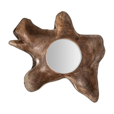 Miroir Urama Naturel en Bois De Suar 60cm