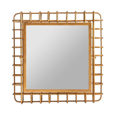 Miroir Vex Doré en Fer 76cm