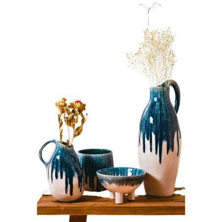 Vase Lyra Bleu H19