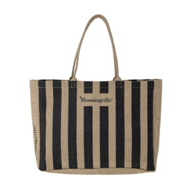 Sac Shopping Bergamo Noir Jute