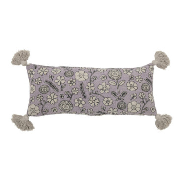 Coussin Salli Violet Coton Recyclé