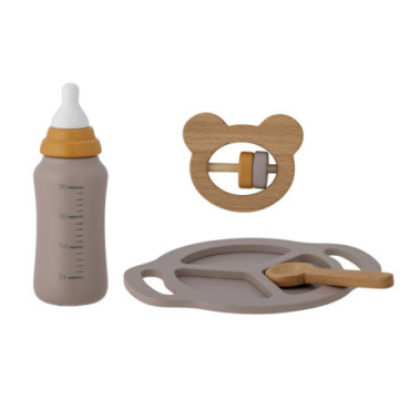 Set de jouets Riina Bébé Gris Fsc100% Hêtre x4