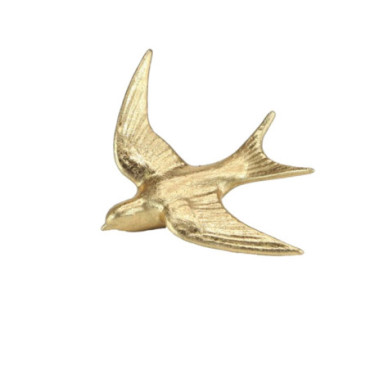 Déco Oiseau doré L14 P4 H16,8cm