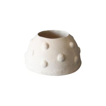 Vase papier mâché Pot points D24,5 H14cm