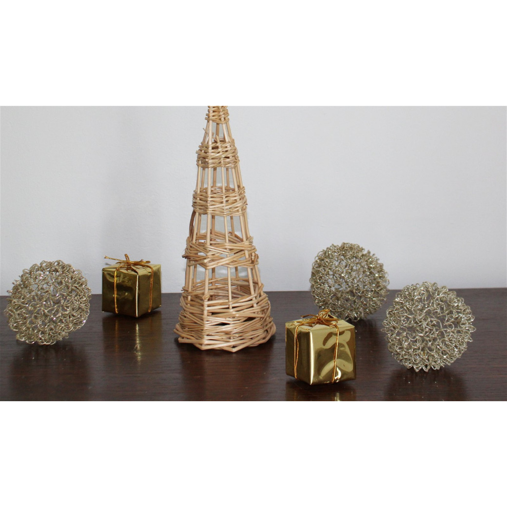 Petit sapin de Noël en rotin S-XMN2693 Plante-ta-deco.com