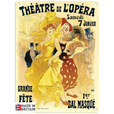 Plaque Métal 60 x 49.5cm Vintage Retro Theatre De L'opera