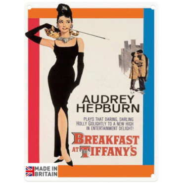 Plaque Métal 60 x 49.5cm Movie Poster Audrey Hepburn