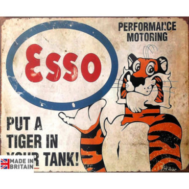 Plaque Métal 45 x 37.5cm Esso Put a Tiger in your tank