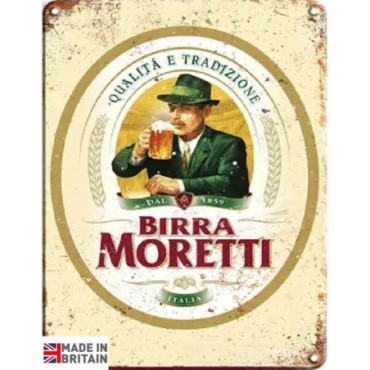 Plaque Métal 45 x 37.5cm Birra Moretti