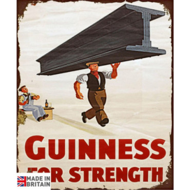 Plaque Métal 45 x 37.5cm Guinness Beer Advert Girder