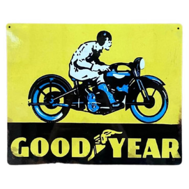 Plaque déco pub vintage - Good Year Tyre Motorbike