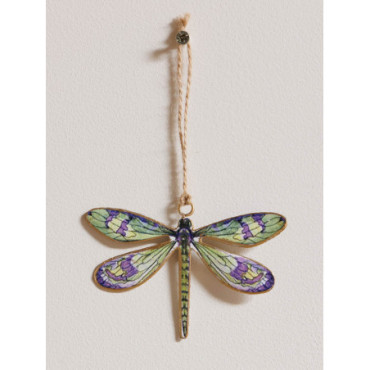 Suspension papillon fer vert & bronze Chehoma 36215