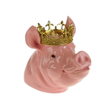 Tirelire Pig Porky avec couronne rose Highlights Spring 2024