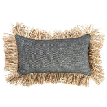 Housse De Coussin Cotton Bonita - Noir Naturel - 30x50