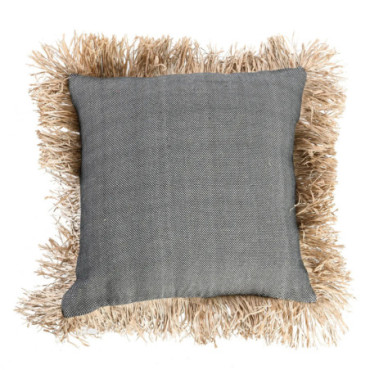 Housse De Coussin Cotton Bonita - Noir Naturel - 60x60