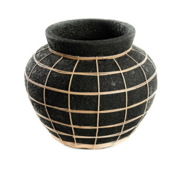 Vase Belly - Noir Naturel - L