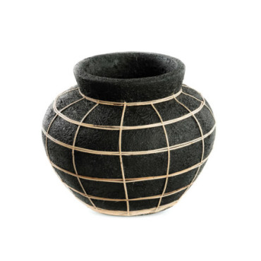 Vase Belly - Noir Naturel - M