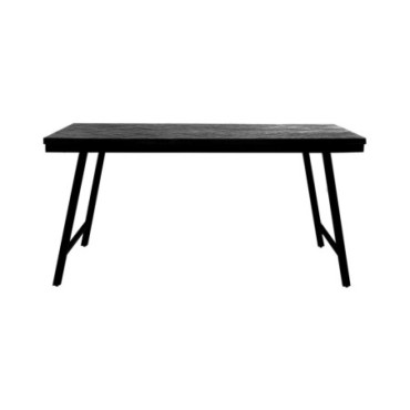 Table de Marché Chevrons - Noir - 160cm