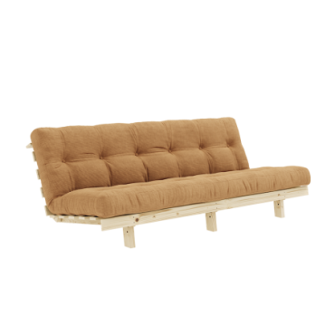 Canapé-lit Lean Raw Matelas Mixte 5 Couches Fudge Brun