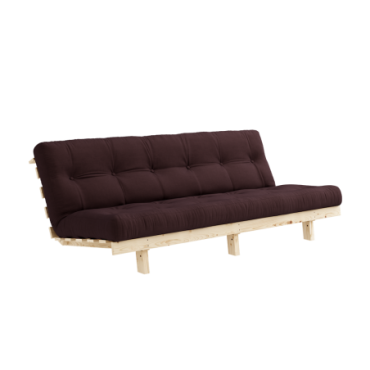 Canapé-lit Lean Raw Matelas Mixte 5 Couches Marron