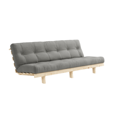 Canapé-lit Lean Raw Matelas Mixte 5 Couches Gris