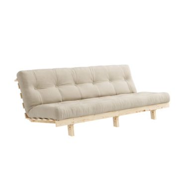 Canapé-lit Lean Raw Matelas Mixte 5 Couches Beige