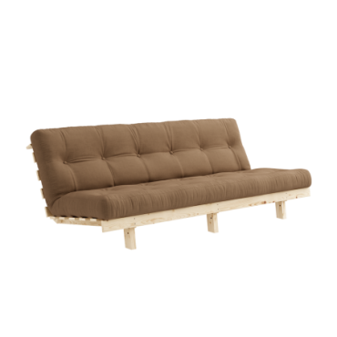 Canapé-lit Lean Raw Matelas Mixte 5 Couches Mocca