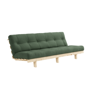 Canapé-lit Lean Raw Matelas Mixte 5 Couches Vert Olive