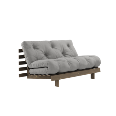 Canapé-lit Roots Carob Brun 140 X 200 Matelas Gris