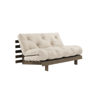 Canapé-lit Roots Carob Brun 140 X 200 Matelas Beige