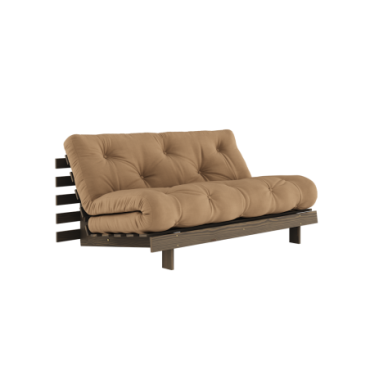 Canapé-lit Roots Carob Brun 160 X 200 Matelas Mocca