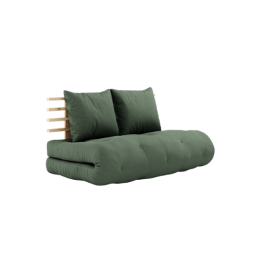 Futon Shin Sano Clear Laqué Matelas Shin Sano Vert Olive